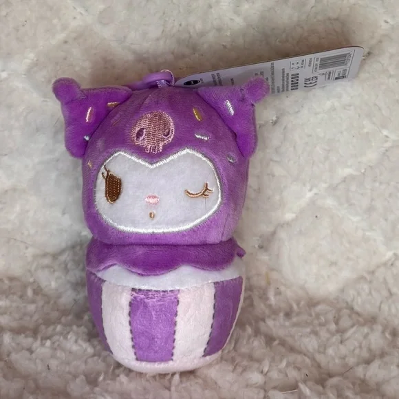 New! Sanrio Kuromi Ice Cream Plush Keychain/Bag Charm - Picture 1 of 5